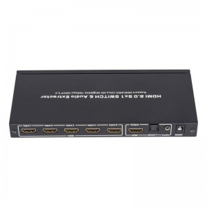V2.0 Υποδοχή HDMI 5x1 Υποστήριξη Υπογούφερ & Υποδοχή Ήχου ARC Ultra HD 4Kx2K @ 60Hz HDCP2.2 18Gbps
