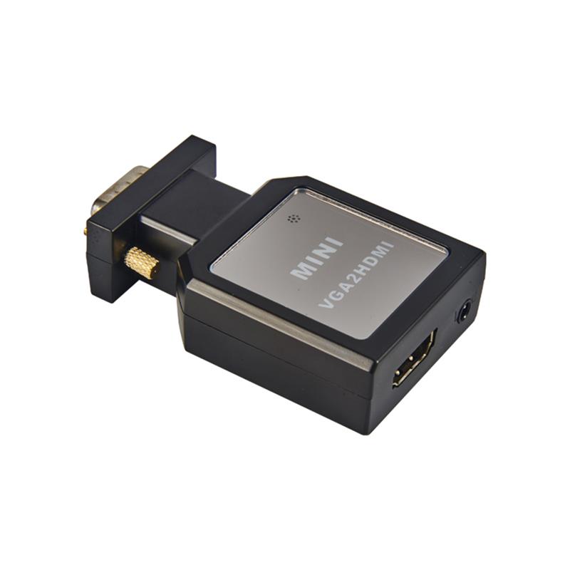 Μεταλλική θήκη MINI Μέγεθος VGA + 3.5mm μετατροπέα ήχου σε HDMI