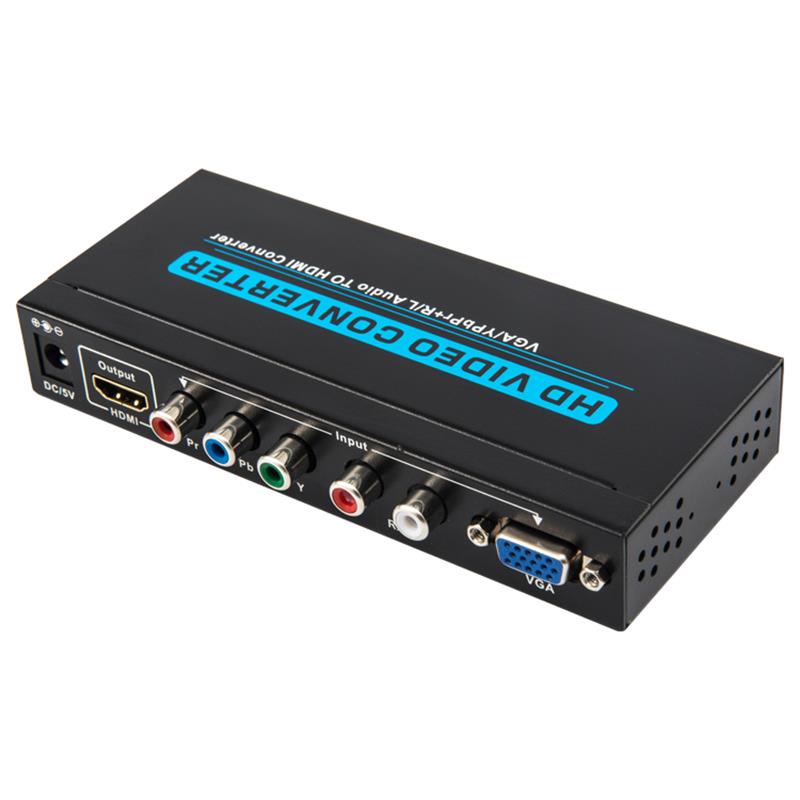 VGA \/ YPbPr + R \/ L Μετατροπέας ήχου σε HDMI 1080P