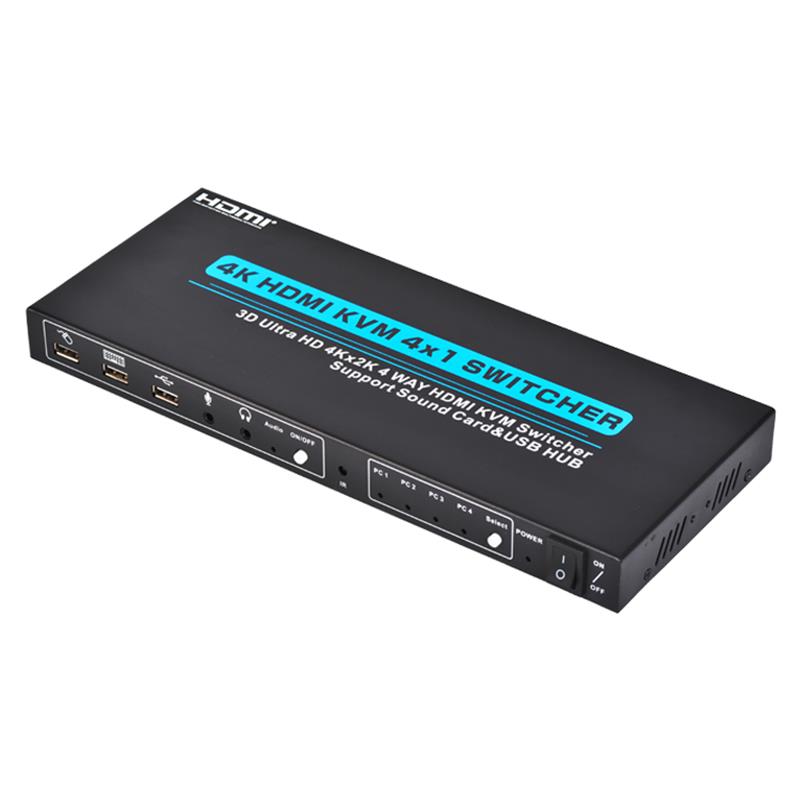 V1.4 HDMI KVM 4x1 Υποστήριξη εναλλαγής 3D HD 4Kx2K/30Hz